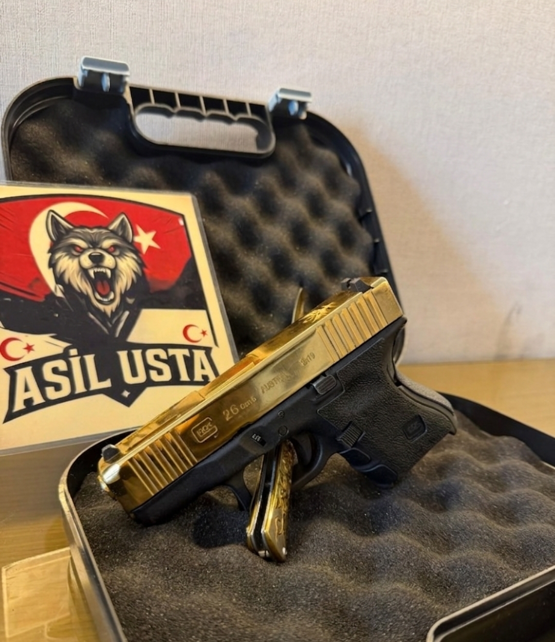 Glock 26 Gen 5 Gold Edition - CNC İşlemeli Altın Kaplama (9mm 12+1)